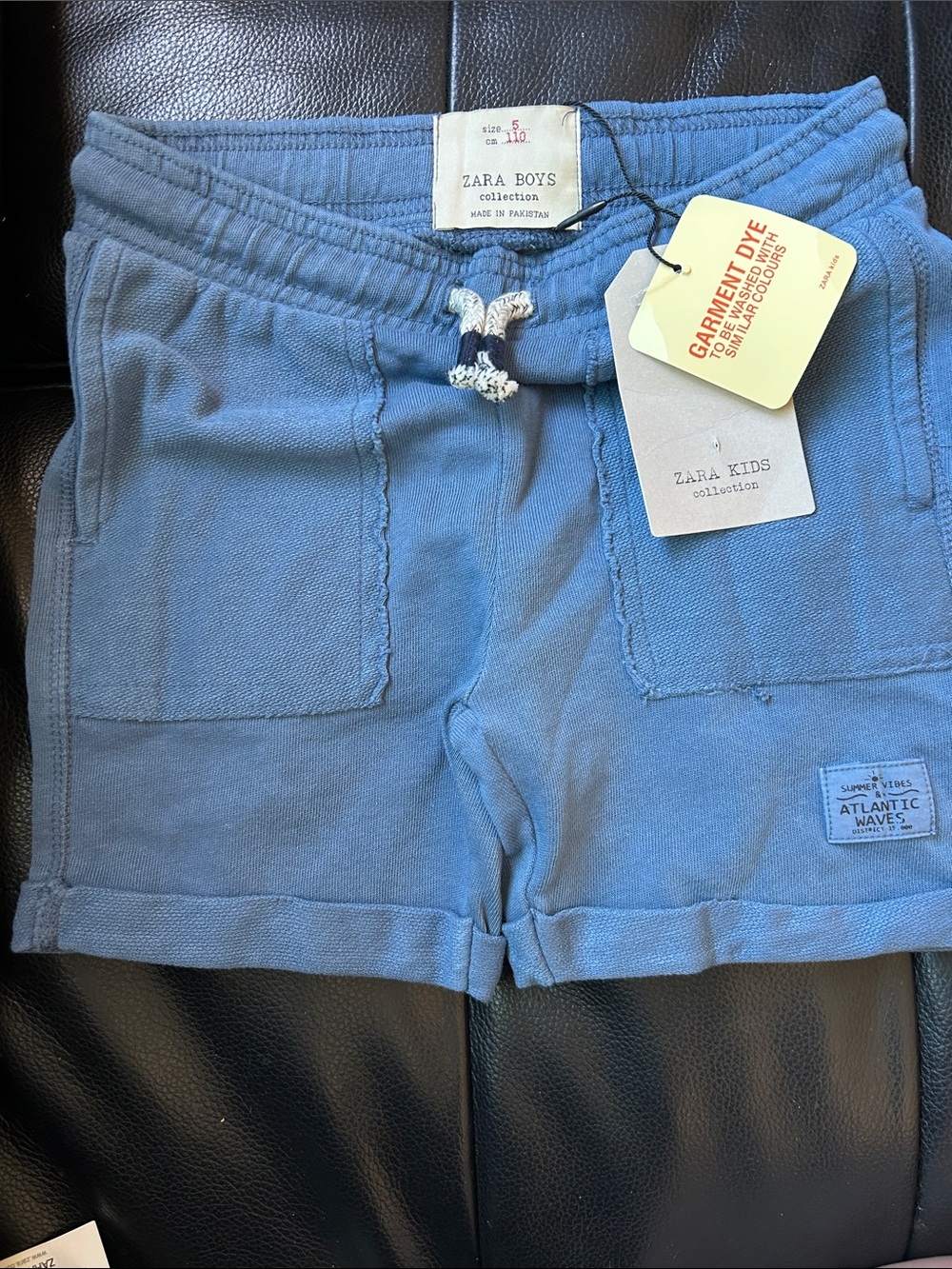 Zara Boys Blue Casual Drawstring Shorts